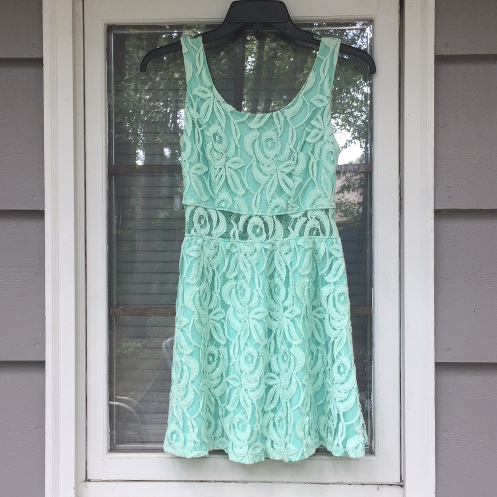 Light Blue Lace Dress 👗 SO fun w/ a light jacket